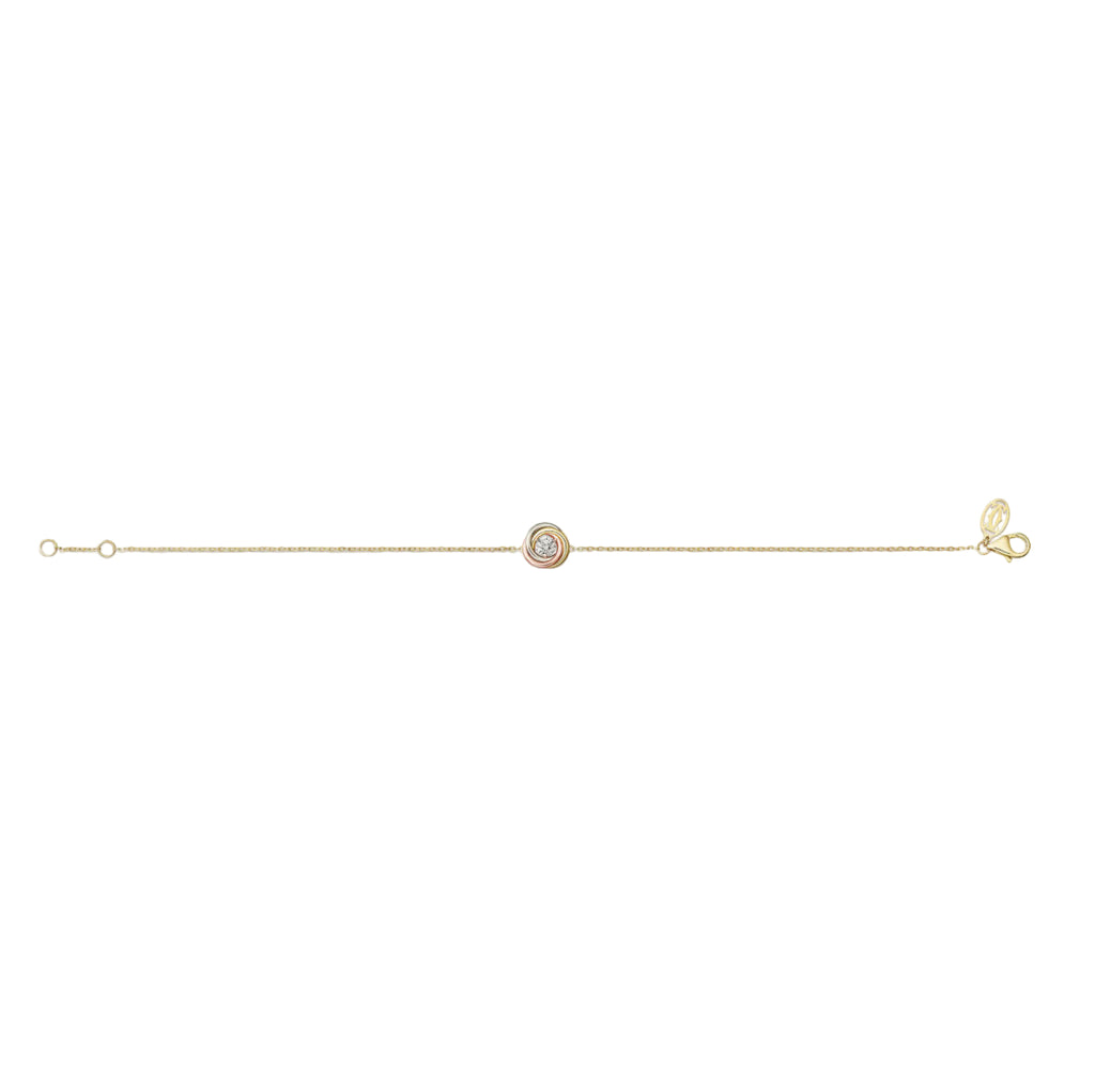 14ct Trinity Chain Bracelet