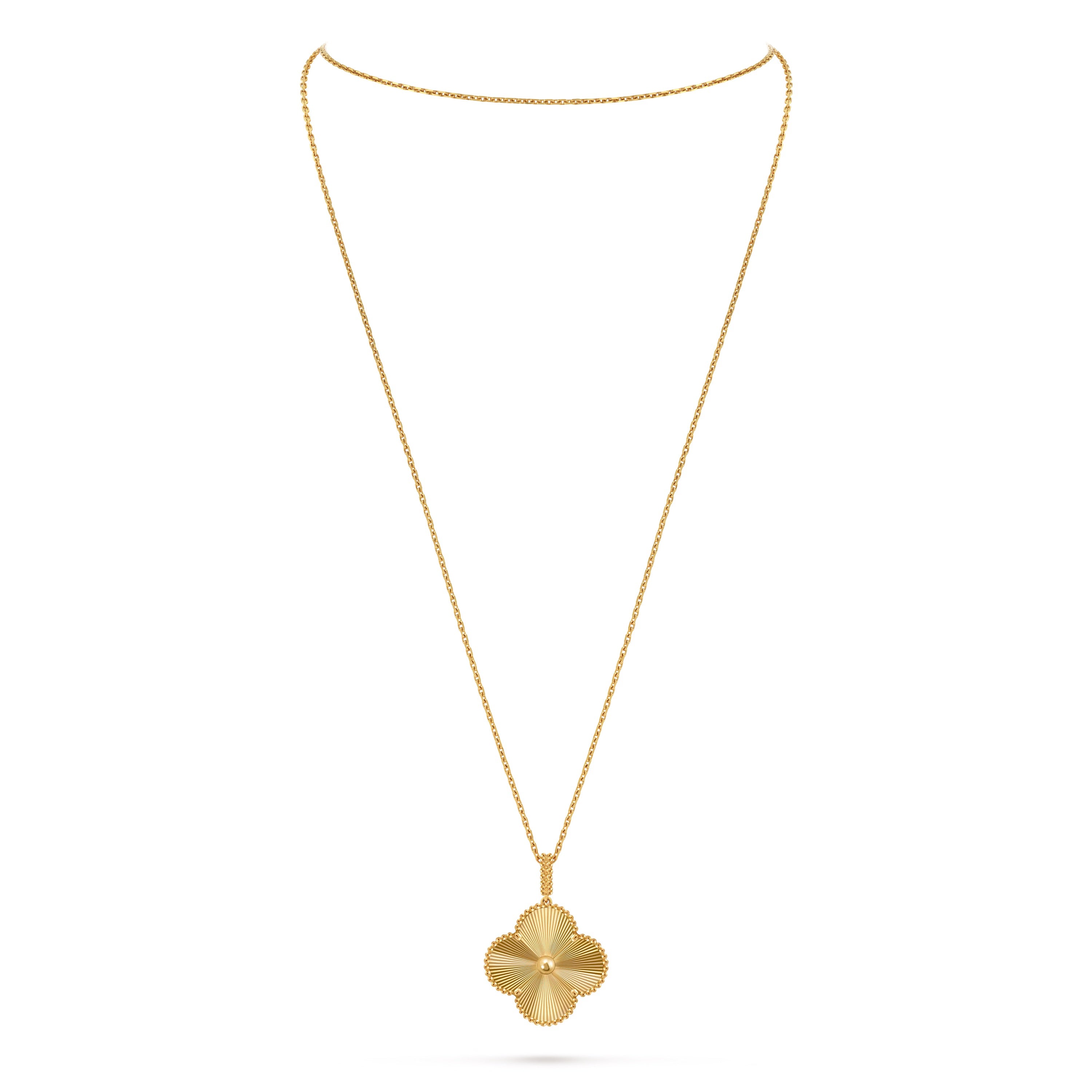 14ct Yellow Gold Clover Charm Pendant