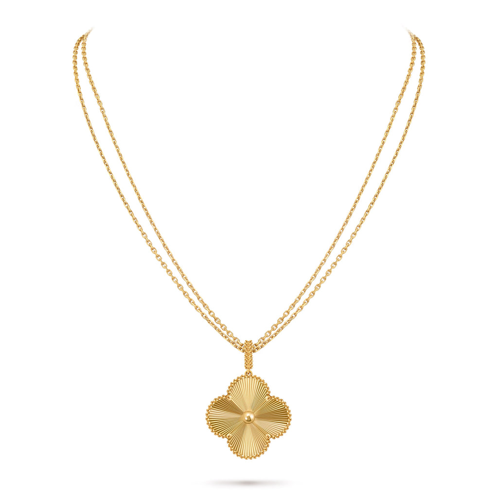 14ct Yellow Gold Clover Charm Pendant