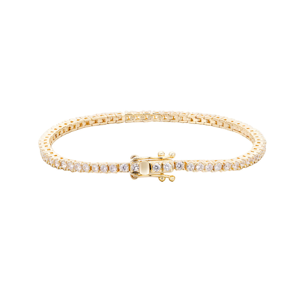 14ct White Gold Tennis Bracelet/Moissanite