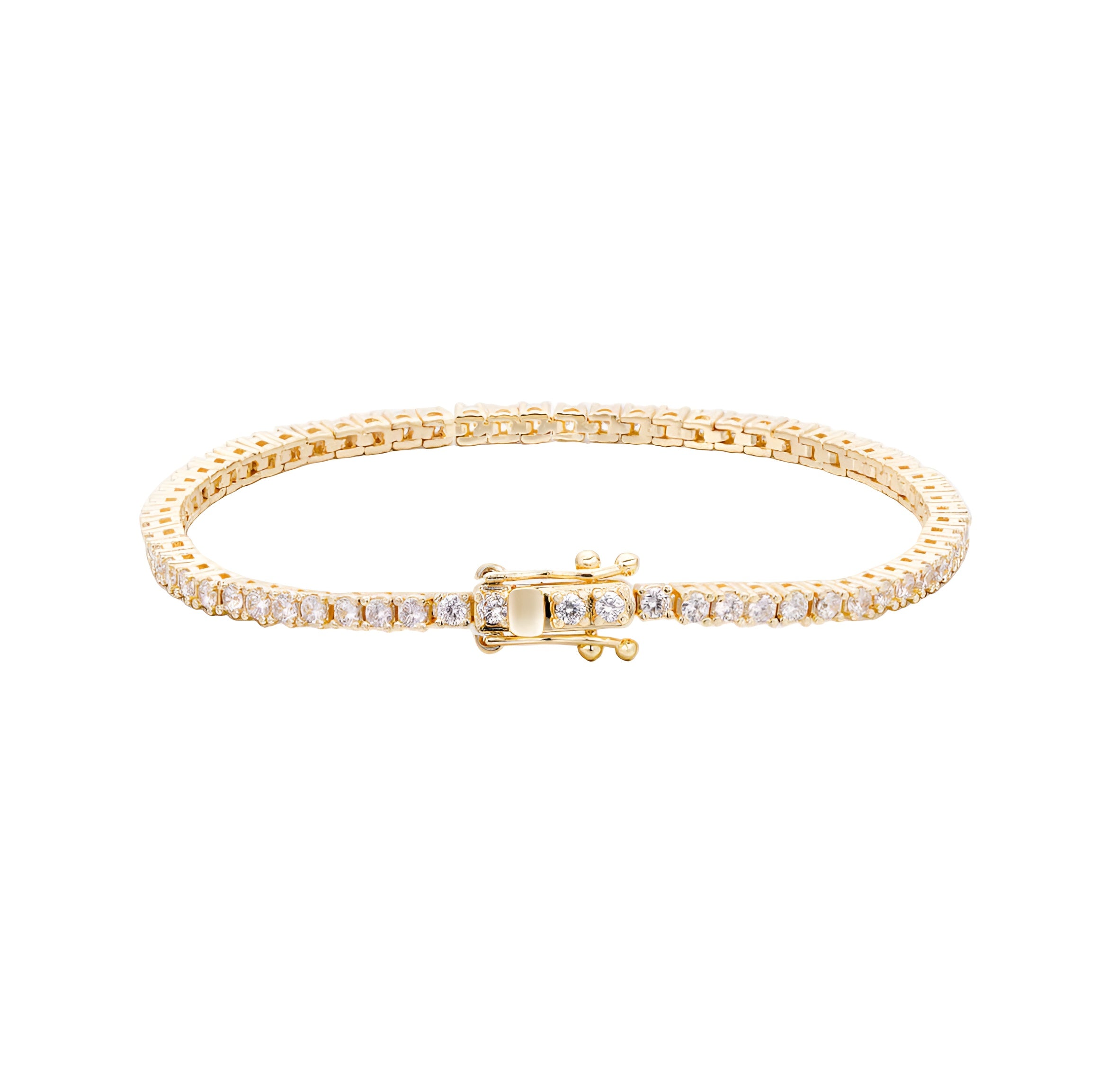 14ct White Gold Tennis Bracelet/Moissanite